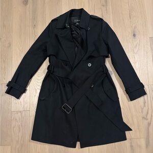 NEW Club Monaco Elegant Black Trench Coat